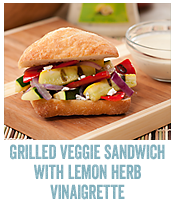 Grilled Veggie Sandwich with Lemon Herb Vinaigrette